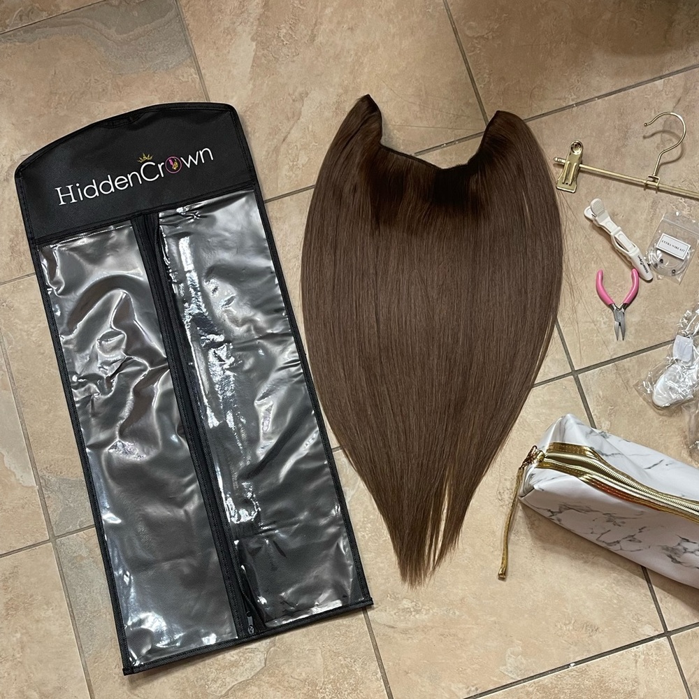 Hidden Crown Halo Remy Hair Extensions, NWT, never worn